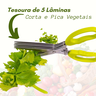 Mini Triturador de Alimentos e Tesoura de 5 Laminas Kit 2 em 1 - 3