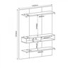 Painel para Tv até 43 Polegadas 2 Nichos 2 Prateleiras Mel/off White - Casa Giulia - 3