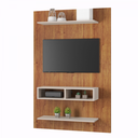 Ver imagem 2 de Painel para Tv até 43 Polegadas 2 Nichos 2 Prateleiras Mel/off White - Casa Giulia