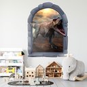 Ver imagem 3 de Adesivo de Parede Janela Falsa Dinossauro T-Rex-Gigante 117x85cm