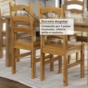 Ver imagem 6 de Conjunto Sala de Jantar Mesa 160cm 2 Cadeiras e 1 Banco Madeira Maciça Ventimiglia Yescasa Marrom/Nogueira