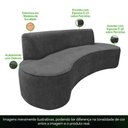 Ver imagem 3 de Sofá 02 Lugares 150cm Mônaco Poliéster Cinza Escuro - Nexta Casa