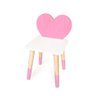 Kit Mesa e Cadeiras Coração para Criança em Mdf - Rosa - 2