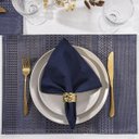 Ver imagem 3 de Kit 6 Pçs Jogo Americano Tramado Prior Pallas Marinho