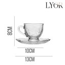 Ver imagem 4 de Xícarasde Chá Café com Pires Cristal Ecológico New Butterfly Flores Borboletas 180ml Lyor