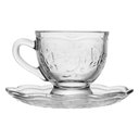 Ver imagem 1 de Xícarasde Chá Café com Pires Cristal Ecológico New Butterfly Flores Borboletas 180ml Lyor