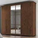 Ver imagem 2 de Guarda Roupa Casal 6 Portas com Espelho Rest 273 cm Jacaranda Zanz
