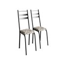 Ver imagem 2 de Kit 2 Cadeiras para Sala de Jantar Milla Preto/Cedro