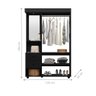 Closet e Camarim Dallas Preto Fosco Liso - 2