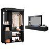Closet e Camarim Dallas Preto Fosco Liso - 1
