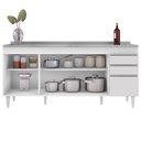 Ver imagem 3 de Balcão Gabinete Com Pia 180cm Dallas Branco - Lumil Lumil Móveis
