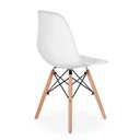 Ver imagem 3 de Kit 2 Cadeiras Charles Eames Eiffel Dsw em Polipropileno com Pés de Madeira Clara Versátil e Elegant