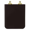 Ver imagem 1 de Assento Sanitário Soft Close Square Preto para Vaso Incepa com Ferragem Dourada