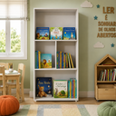 Ver imagem 1 de Estante Livreiro Infantil com Nichos Branco Organizador de Livros em MDP para Quarto