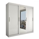 Ver imagem 3 de Guarda-roupa Casal Kate 3 Portas 2 Gavetas com Espelho Branco - Panorama Móveis