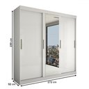 Ver imagem 4 de Guarda-roupa Casal Kate 3 Portas 2 Gavetas com Espelho Branco - Panorama Móveis