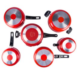 Jogo de Panela 6 Peças com Panela de Pressão 3l Vermelho - 4