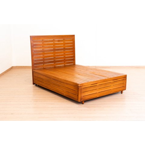 Cabeceira Rústica Casal Serenelife - Cor Imbuia