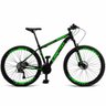 Bicicleta Aro 29 Cripto 24 Marchas Shimano e Freios a Disco - Preto-verde - 17" Preto-verde - 1