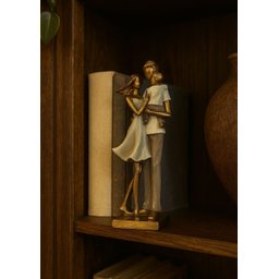 Escultura Familia Decorativa em Resina Pai Mãe e Filho - 3