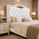 Ver imagem 4 de Cabeceira Greta 160cm Estofada Suede p/ Cama Box Casal Queen Quarto