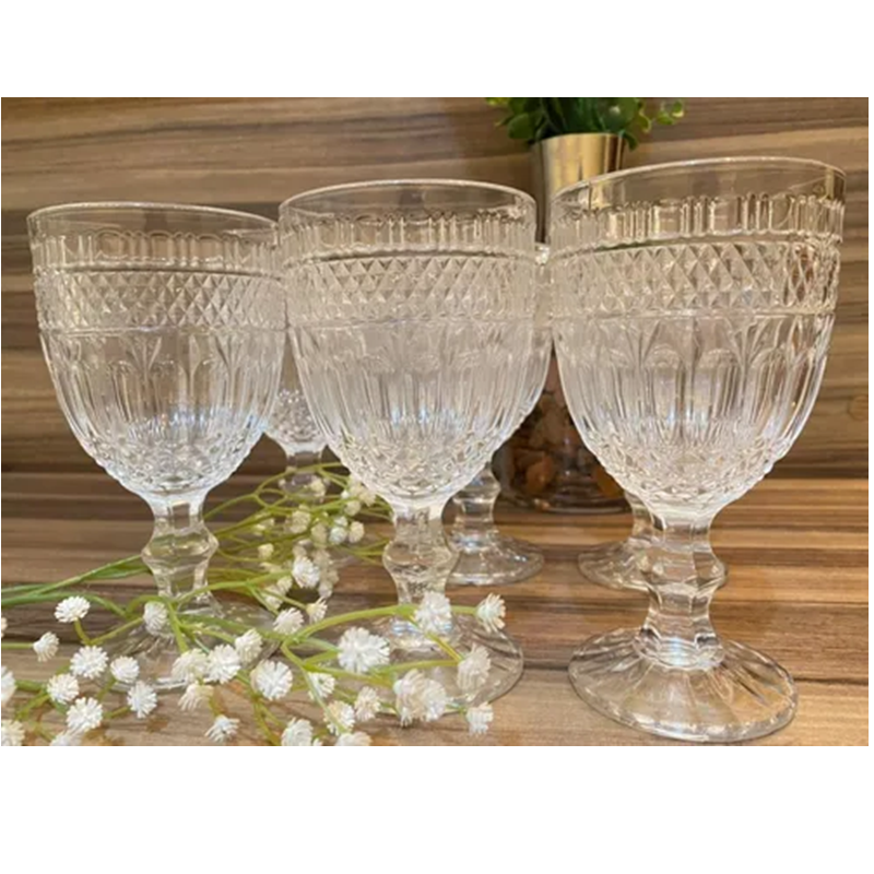 Jogo 06 Taças de Vidro 360ml para Vinho Imperial Hauskraft - 2