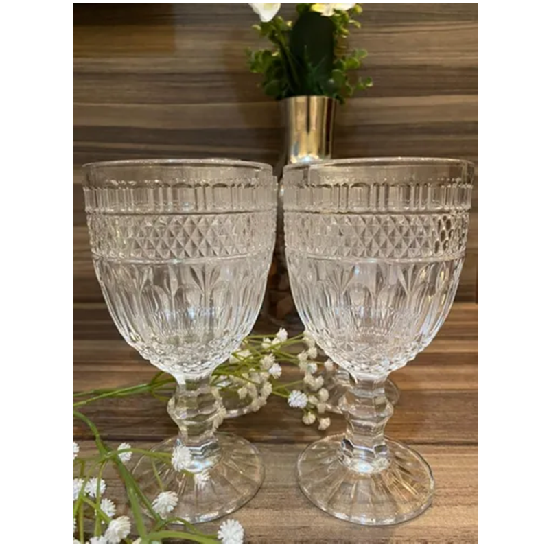 Jogo 06 Taças de Vidro 360ml para Vinho Imperial Hauskraft - 3