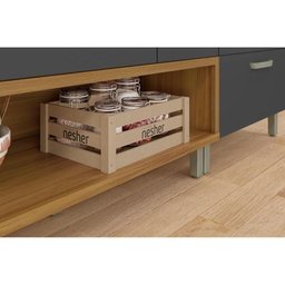 Cozinha Modulada Nesher Princesa 3 Peças (1aéreo+1balcão+1paneleiro) C6p63 Freijo/off White- - 8