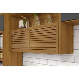 Cozinha Modulada Nesher Princesa 3 Peças (1aéreo+1balcão+1paneleiro) C6p63 Freijo/off White- - 9