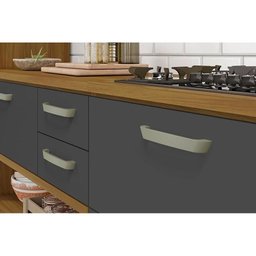 Cozinha Modulada Nesher Princesa 3 Peças (1aéreo+1balcão+1paneleiro) C6p63 Freijo/off White- - 12