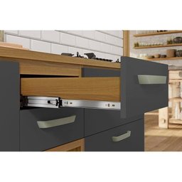Cozinha Modulada Nesher Princesa 3 Peças (1aéreo+1balcão+1paneleiro) C6p63 Freijo/off White- - 10