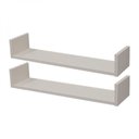 Ver imagem 1 de Kit 2 Prateleiras U 70 X 20cm Branca Suporte Invisível