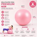 Ver imagem 2 de Bola de Pilates Premium Yoga Funcional Fisioterapia Anti Estouro Suporta 180kg 75cm