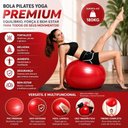 Ver imagem 3 de Bola de Pilates Premium Yoga Funcional Fisioterapia Anti Estouro Suporta 180kg 75cm