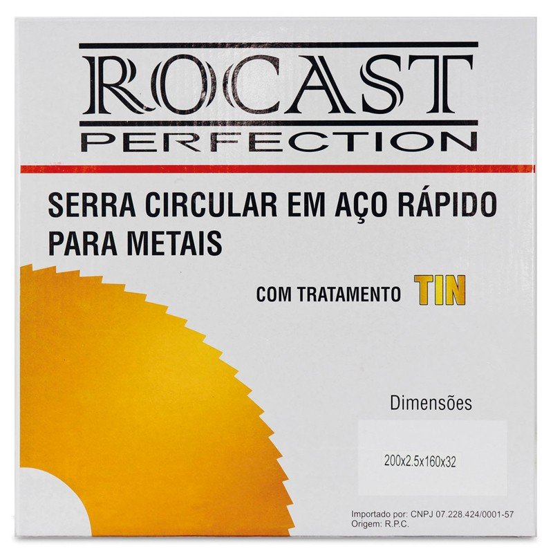 Serra Circular com Titânio - Med. 25mm X 0,5mm - 64 Dentes, Aço Rápido (hss-tin) - 253,0004 - Rocast - 4