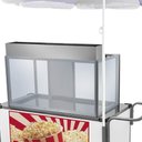 Ver imagem 2 de Carrinho de Pipoca Cefaz Simples Branco Rodas de Bicicleta e Guarda Sol Bl32rb/gs