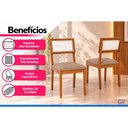Ver imagem 5 de Cadeira Cozinha Kit 2un Palmas Madeira/Linho Cinza Cimol