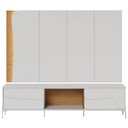 Ver imagem 1 de Painel Tv 65 Pol Led e Rack Sala Pé Metal Dante Off/freijó C05 - Mpozenato