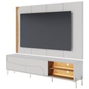 Ver imagem 3 de Painel Tv 65 Pol Led e Rack Sala Pé Metal Dante Off/freijó C05 - Mpozenato