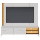 Ver imagem 2 de Painel Tv 65 Pol Led e Rack Sala Pé Metal Dante Off/freijó C05 - Mpozenato