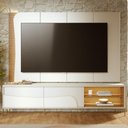 Ver imagem 5 de Painel Tv 65 Pol Led e Rack Sala Pé Metal Dante Off/freijó C05 - Mpozenato