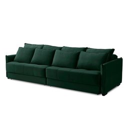Sofá sem Caixa Retrátil Reclinável 2,30m Catarina Veludo Verde Rover & Beato - 4