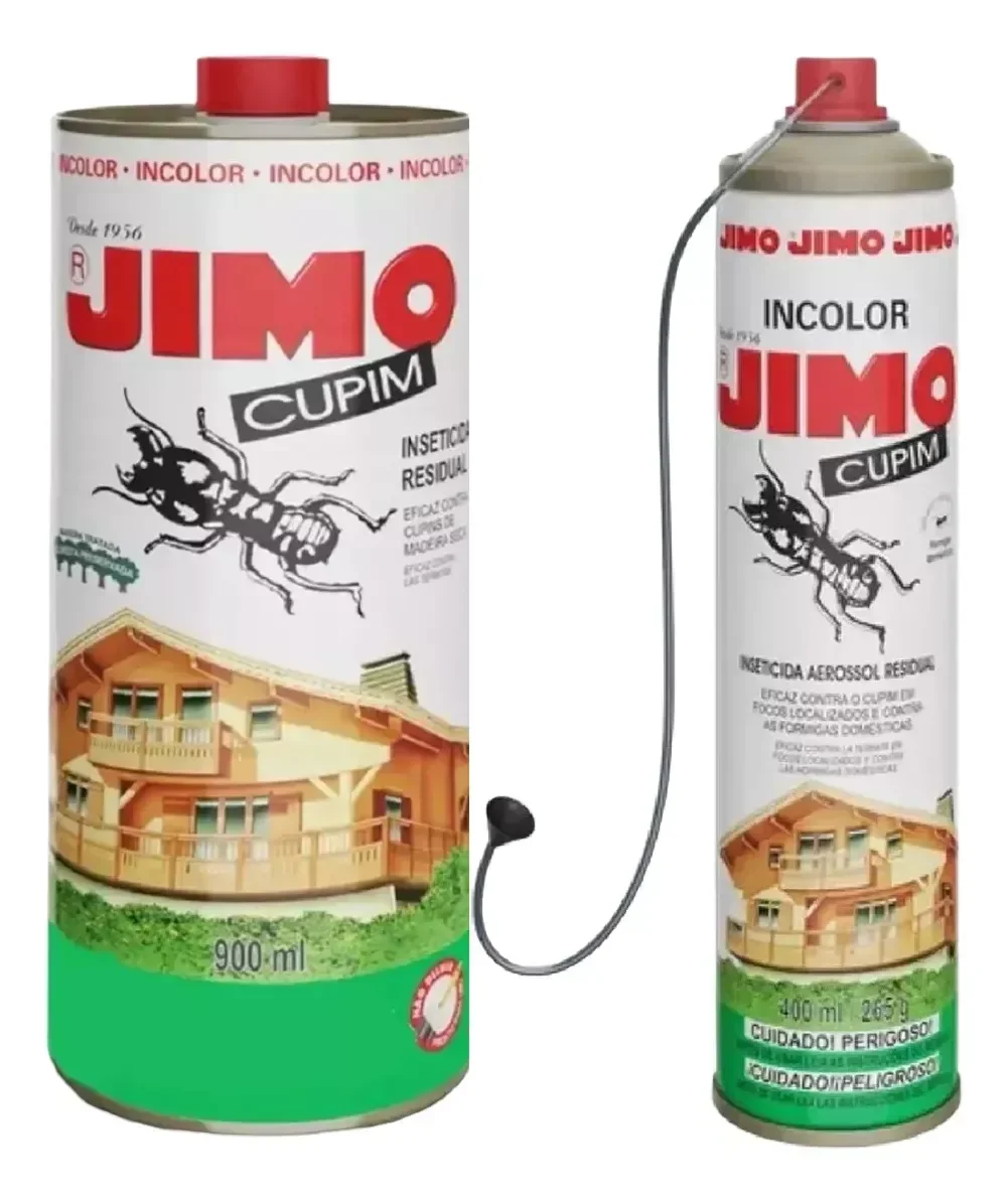 Dedetizador Jimo Anti Cupim Spray Incolor 400ml + 900ml