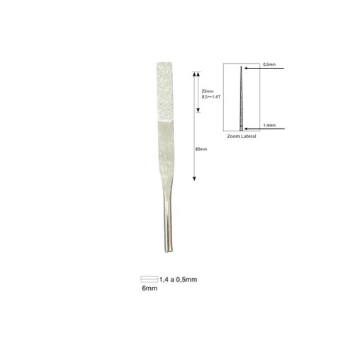 Lima Diamantada Cônica para Lapidadora - #200 - 6MMX80MM