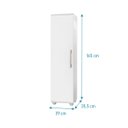 Ver imagem 5 de Armário Organizador Multiuso 1 Porta Sofia para Lavanderia/cozinha Branco - Ja - Branco