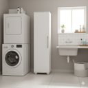 Ver imagem 1 de Armário Organizador Multiuso 1 Porta Sofia para Lavanderia/cozinha Branco - Ja - Branco