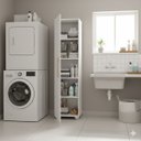 Ver imagem 3 de Armário Organizador Multiuso 1 Porta Sofia para Lavanderia/cozinha Branco - Ja - Branco