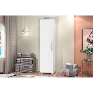 Armário Organizador Multiuso 1 Porta Sofia para Lavanderia/cozinha Branco - Ja - Branco