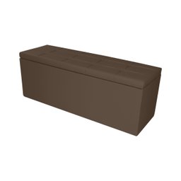 Kit Painel e Calçadeira Baú Queen 1,60m Roma Corano Marrom - Pallazio - 4
