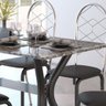 Conjunto de Mesa Viena 140x75cm com 6 Cadeiras Atenas Cromado e Tampo de Granito Tubform Cromo e - 4